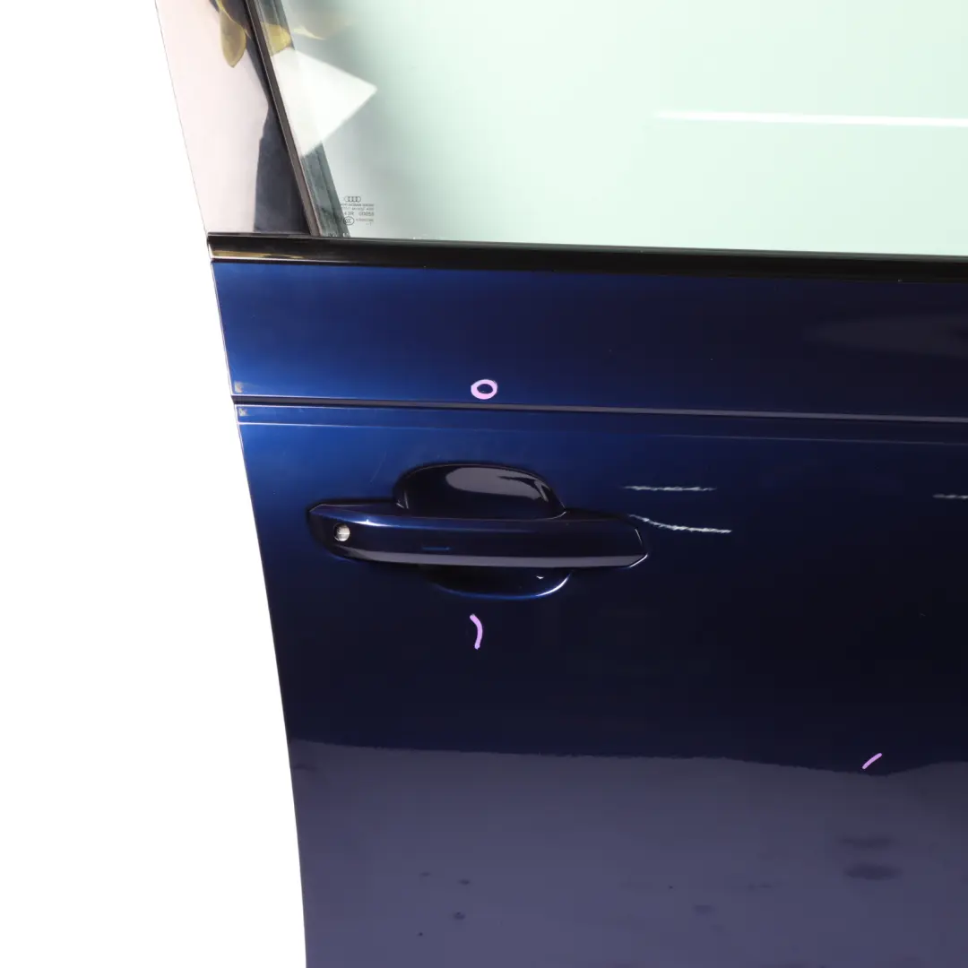 Door Front Right O/S Covering Panel Navarra Blue Metallic - X5H to Audi A4 B9 with Part number 8W0831052 Audi A4 B9 Door Front Right O/S Covering Panel Navarra Blue Metallic - X5H - SKU 8W0831052-NAB - Part number 8W0831052