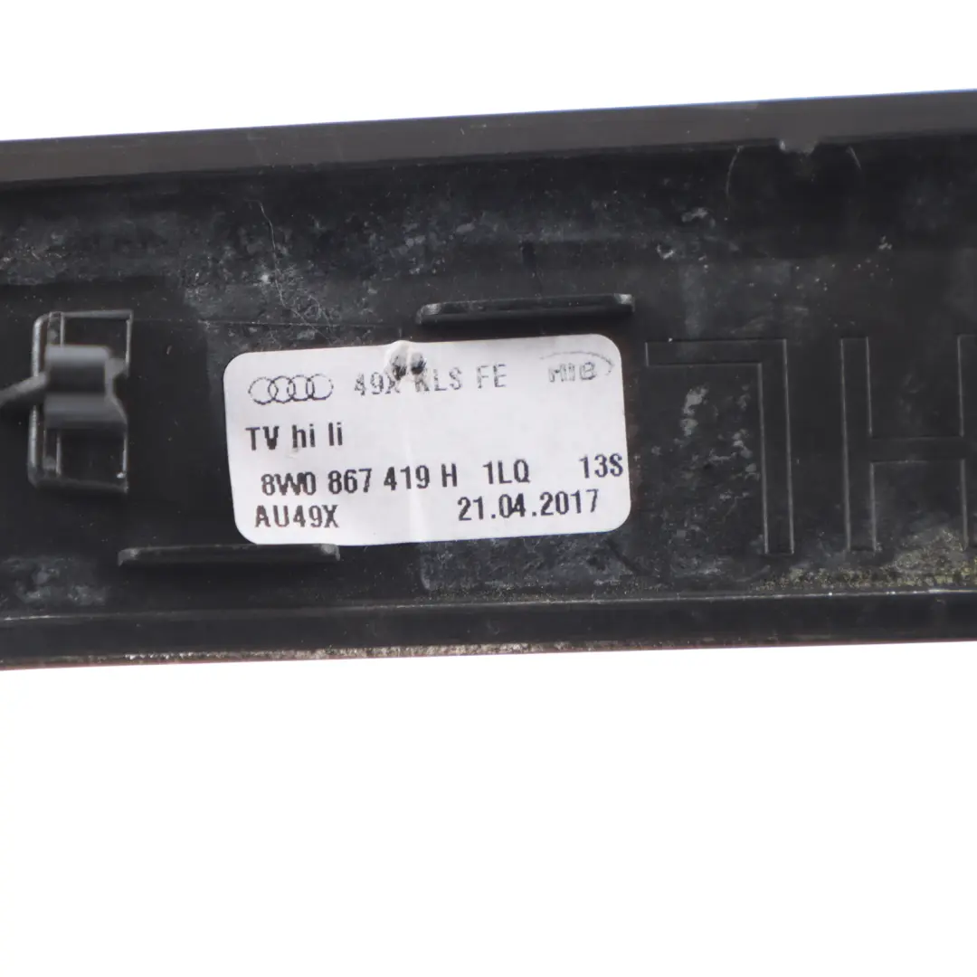 Cache De Montant De Porte Arrière Gauche Noir Poli pour Audi A5 F5 à propos du numéro de pièce 8W0867419H Audi A5 F5 Cache De Montant De Porte Arrière Gauche Noir Poli - SKU 8W0867419H - Numéro de pièce 8W0867419H