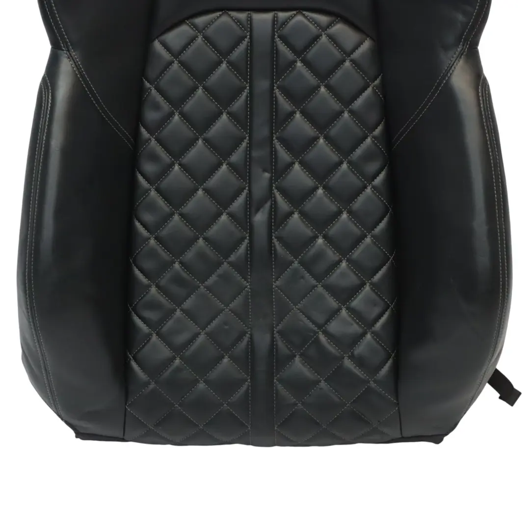 Audi A4 S4 B9 Sport Front Seat Heated Cover Leather Black Left N/S Backrest - SKU 8W6881805BJ - Part number 8W0881775E