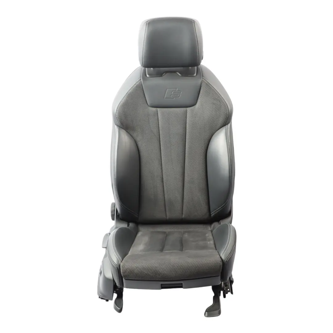 Audi A5 F5 Sport Seat Front Right O/S S-Line Heated Alcantara Leather Black Grey - SKU 8W0881806P-1 - Part number 8W0881806P