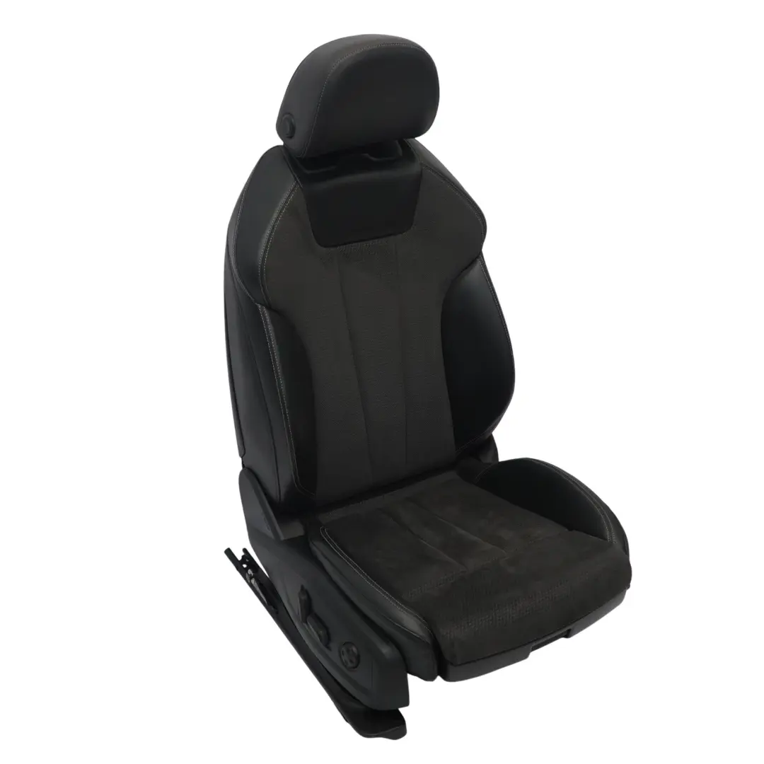 Front Right O/S Heated Half Leather Soul Black Grey to Audi A5 F5 Sport Seat with Part number 8W0881806P Audi A5 F5 Sport Seat Front Right O/S Heated Half Leather Soul Black Grey - SKU 8W0881806P - Part number 8W0881806P