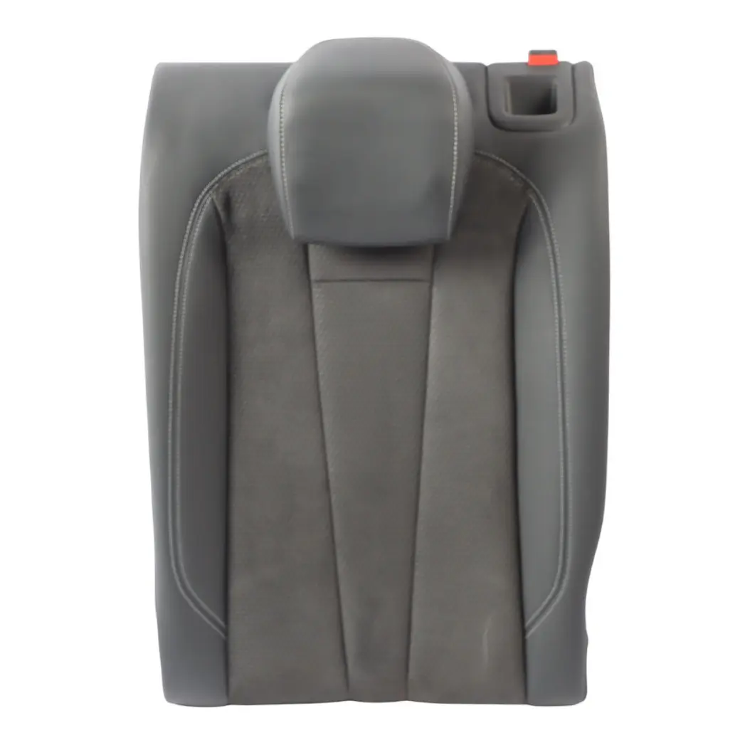 Audi A4 B9 8W A5 F5 Seat Backrest Cover Left N/S Leather Alcantara Black Grey - SKU 8W0885805K - Part number 8W0885805K