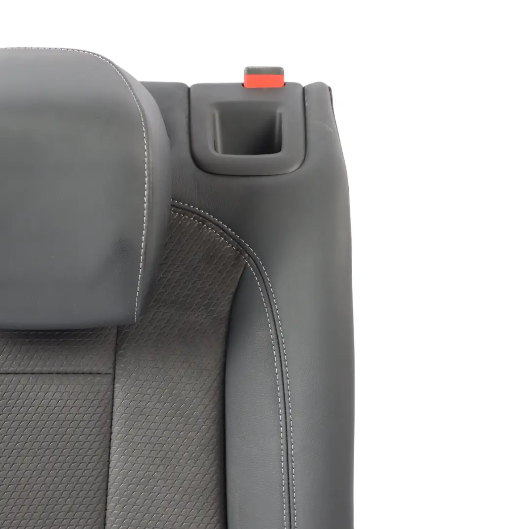 Audi A4 B9 8W A5 F5 Seat Backrest Cover Left N/S Leather Alcantara Black Grey - SKU 8W0885805K - Part number 8W0885805K
