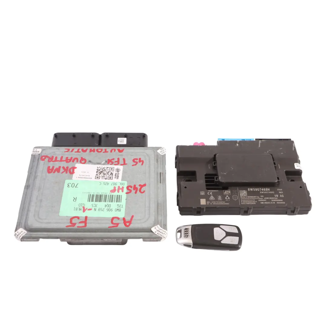 Kit ECU Motore Audi A5 F5 45 TFSI DKNA 245 CV Quattro Gateway Chiave per con numero di parte 8W0906259N Kit ECU Motore Audi A5 F5 45 TFSI DKNA 245 CV Quattro Gateway Chiave - SKU 8W0906259N-1 - Numero di parte 8W0906259N