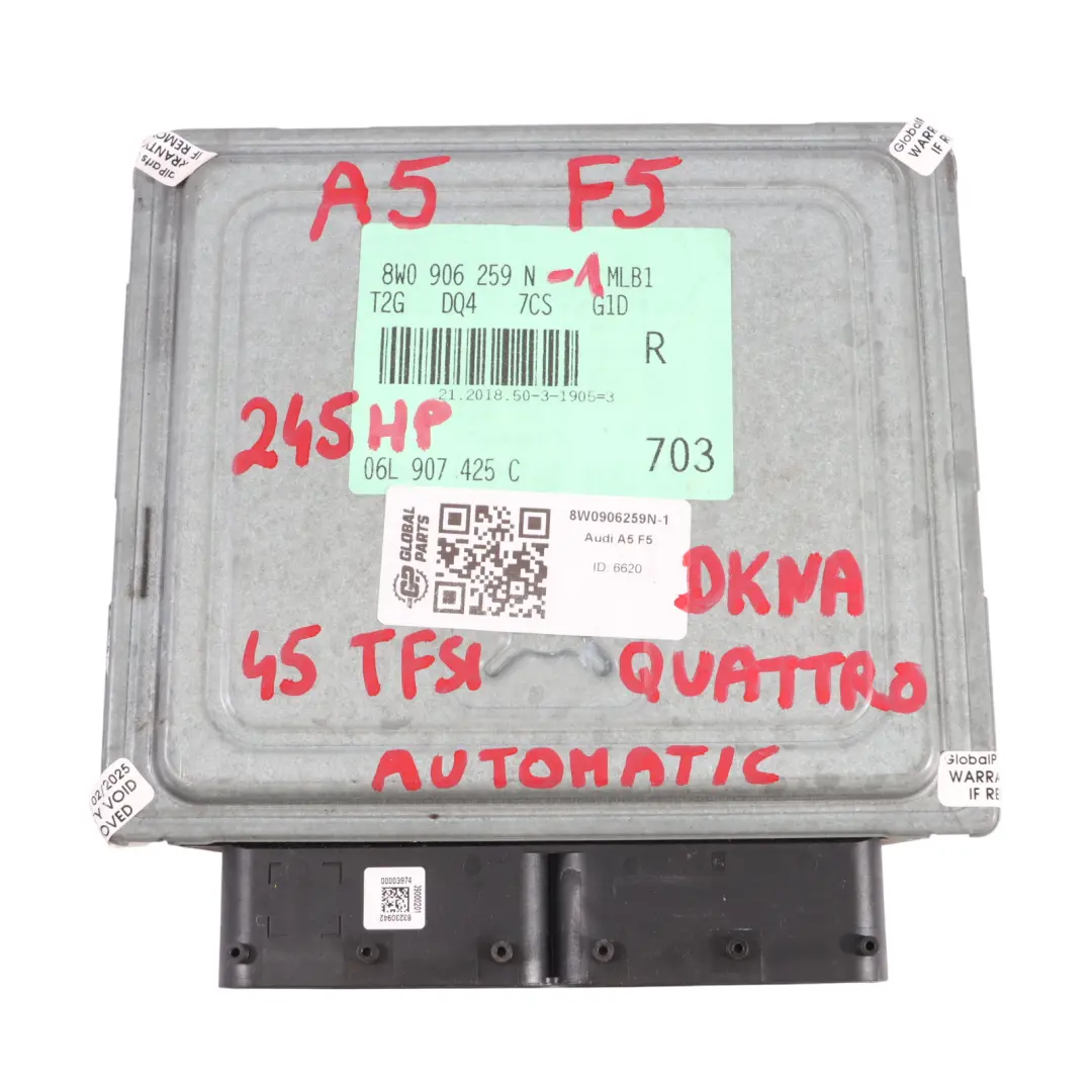 Audi A5 F5 45 TFSI DKNA 245HP Quattro Motor ECU Kit Gateway + Schlüss - SKU 8W0906259N-1 - Teilenummer 8W0906259N