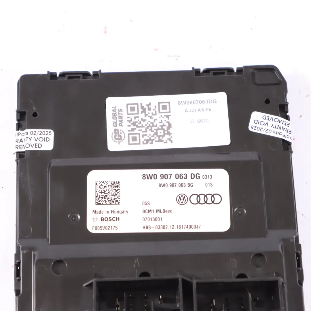 Audi A5 F5 45 TFSI DKNA Body Control Module BCM Unit ECU - SKU 8W0907063DG - Part number 8W0907063DG