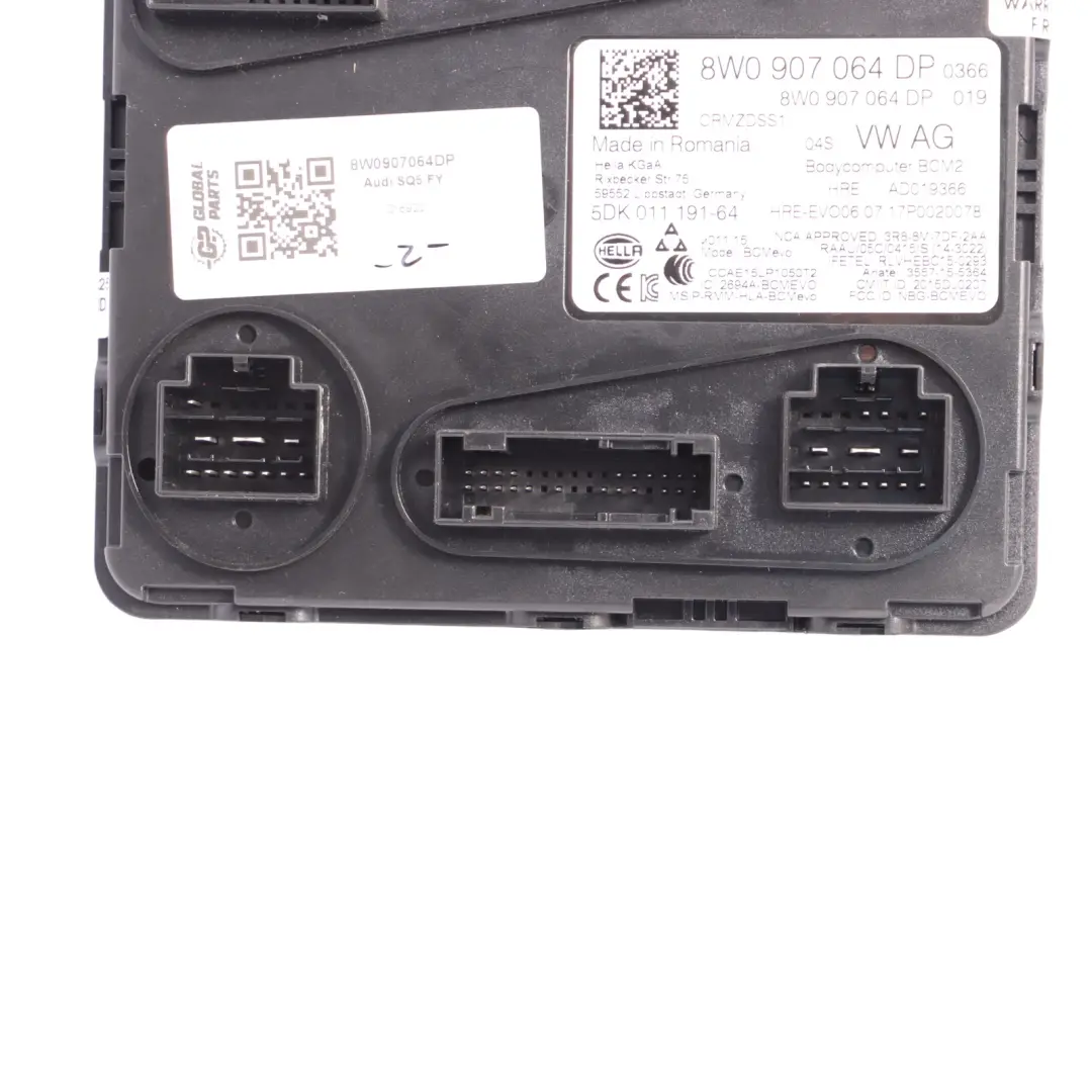 Body Control Unit Basic Module BCM to Audi SQ5 FY with Part number 8W0907064DP Audi SQ5 FY Body Control Unit Basic Module BCM - SKU 8W0907064DP - Part number 8W0907064DP