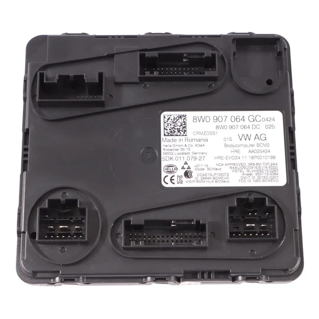 Audi A5 F5 Central Body Control Module BCM Unit ECU - SKU 8W0907064GC - Part number 8W0907064GC