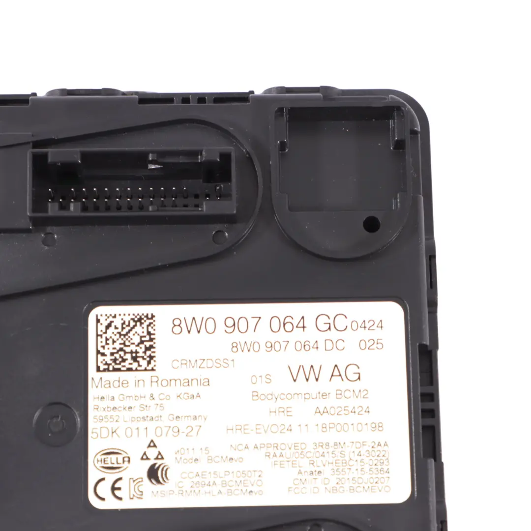 Audi A5 F5 Central Body Control Module BCM Unit ECU - SKU 8W0907064GC - Part number 8W0907064GC