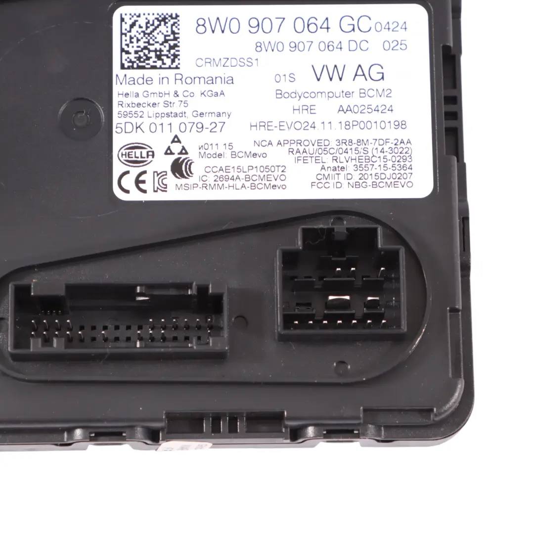 Audi A5 F5 Zentrale Karosserie Steuer Einheit BCM Einheit ECU - SKU 8W0907064GC - Teilenummer 8W0907064GC