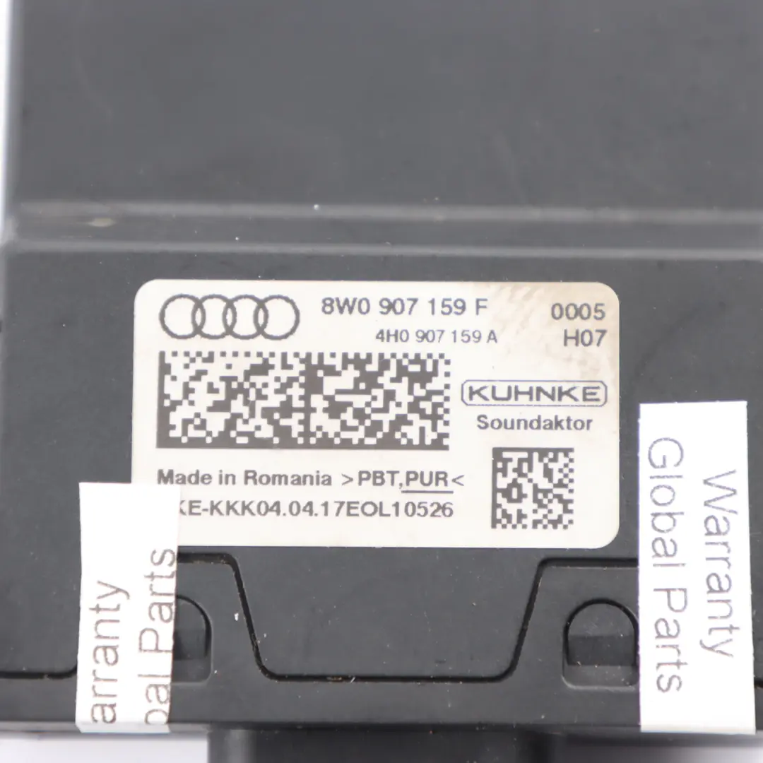 Aufprallgeräusch Steuermodul für Audi A4 S4 B9 A5 S5 mit Teilenummer 8W0907159F Audi A4 S4 B9 A5 S5 Aufprallgeräusch Steuermodul - SKU 8W0907159F - Teilenummer 8W0907159F