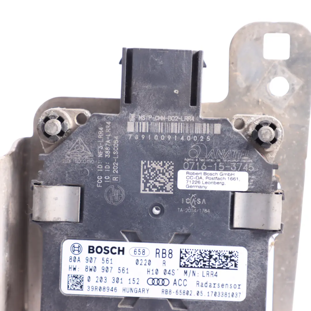 Distronic Radar Sensor Control Unit Module Right O/S 80A907561 to Audi SQ5 FY with Part number 8W0907561 Audi SQ5 FY Distronic Radar Sensor Control Unit Module Right O/S 80A907561 - SKU 8W0907561 - Part number 8W0907561