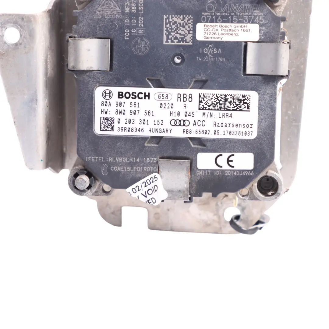 Distronic Radar Sensor Control Unit Module Right O/S 80A907561 to Audi SQ5 FY with Part number 8W0907561 Audi SQ5 FY Distronic Radar Sensor Control Unit Module Right O/S 80A907561 - SKU 8W0907561 - Part number 8W0907561
