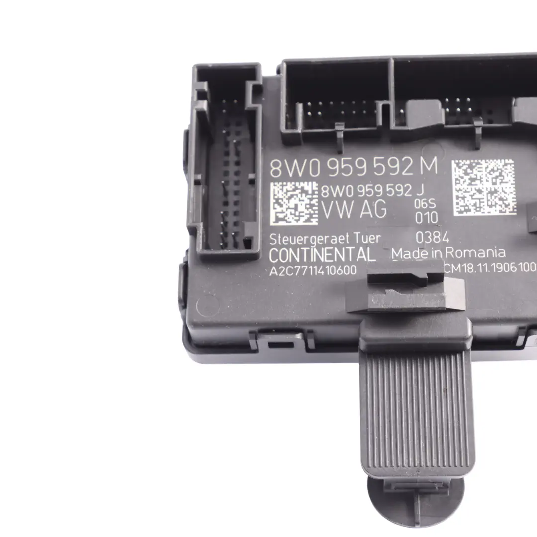 Modulo Controllo Porta Anteriore ECU Lato Passeggero per Audi A4 B9 A5 F5 con numero di parte 8W0959592M Audi A4 B9 A5 F5 Modulo Controllo Porta Anteriore ECU Lato Passeggero - SKU 8W0959592M - Numero di parte 8W0959592M