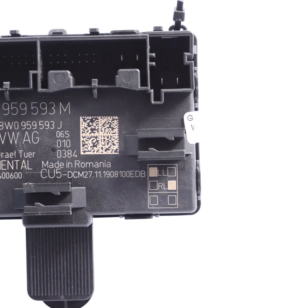 Módulo Control Puerta Delantera ECU Lado Conductor para Audi A4 B9 A5 F5 con número de pieza 8W0959593M Audi A4 B9 A5 F5 Módulo Control Puerta Delantera ECU Lado Conductor - SKU 8W0959593M - Número de pieza 8W0959593M