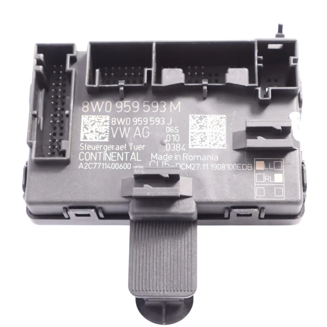Audi A4 B9 A5 F5 Módulo Control Puerta Delantera ECU Lado Conductor - SKU 8W0959593M - Número de pieza 8W0959593M