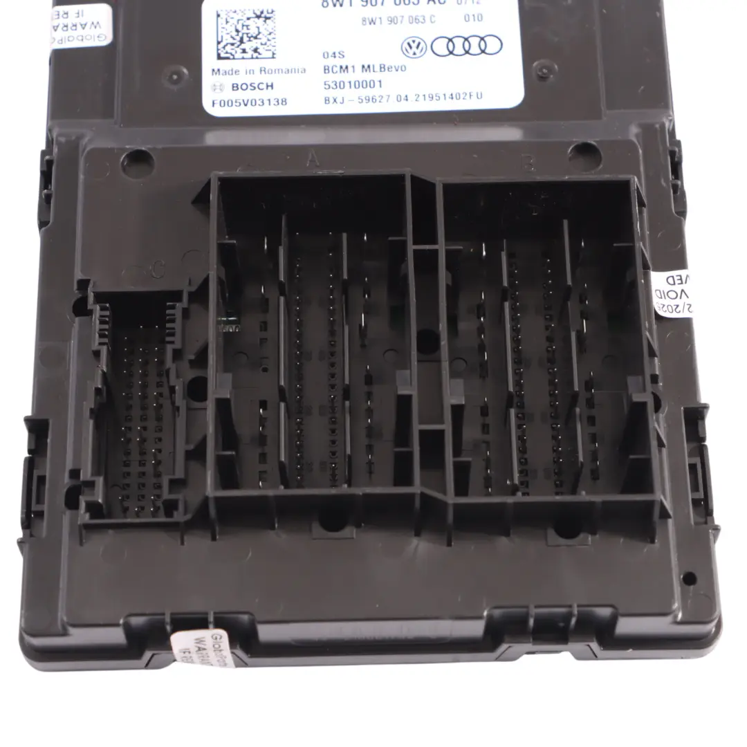 Module Unité Contrôle Confort De Carrosserie Audi A4 B8 BCM Unit ECU pour à propos du numéro de pièce 8W1907063AC Module Unité Contrôle Confort De Carrosserie Audi A4 B8 BCM Unit ECU - SKU 8W1907063AC - Numéro de pièce 8W1907063AC