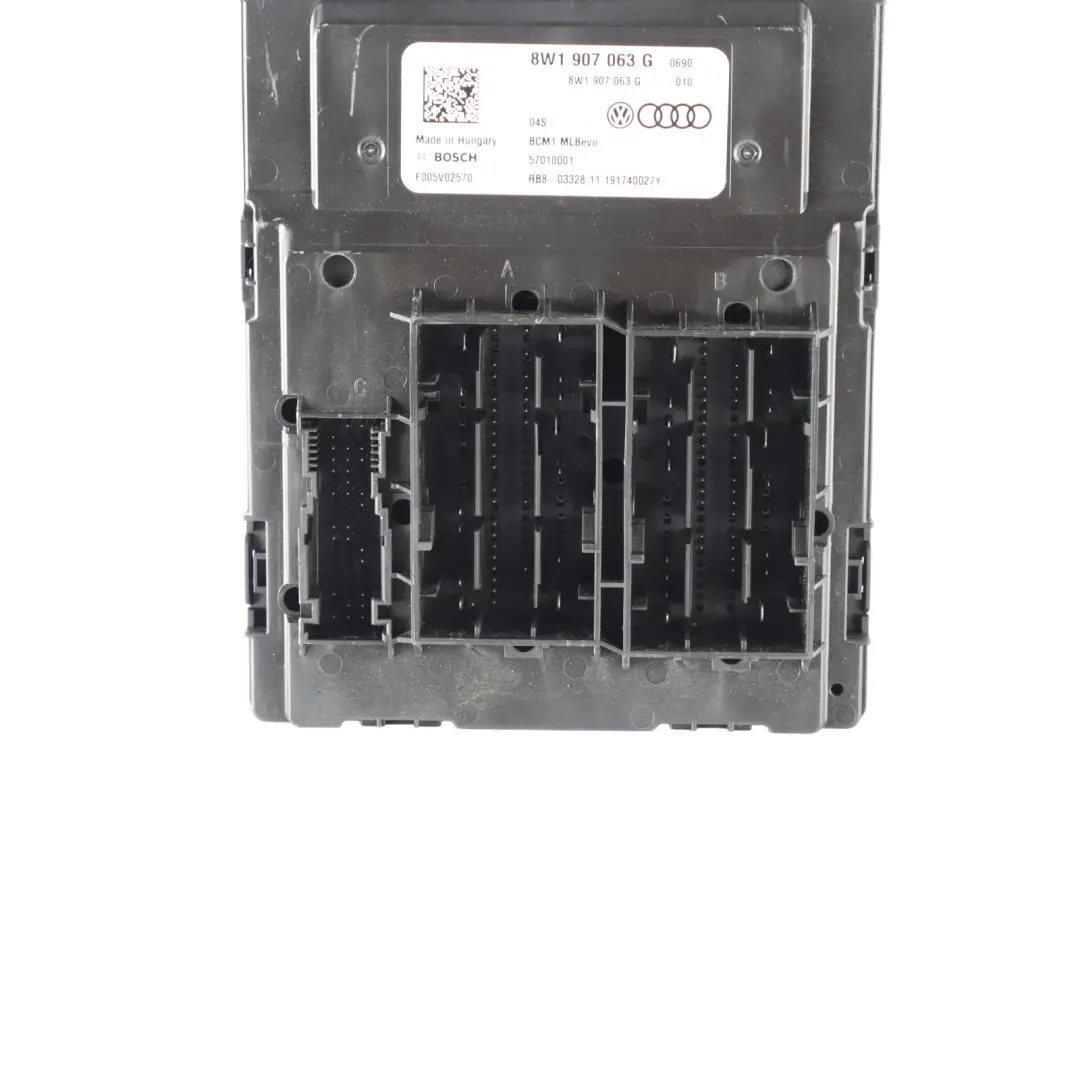 Body Control Audi A4 B9 A5 F5 Comfort Unit Module BCM Unit ECU to with Part number 8W1907063G Body Control Audi A4 B9 A5 F5 Comfort Unit Module BCM Unit ECU - SKU 8W1907063G - Part number 8W1907063G