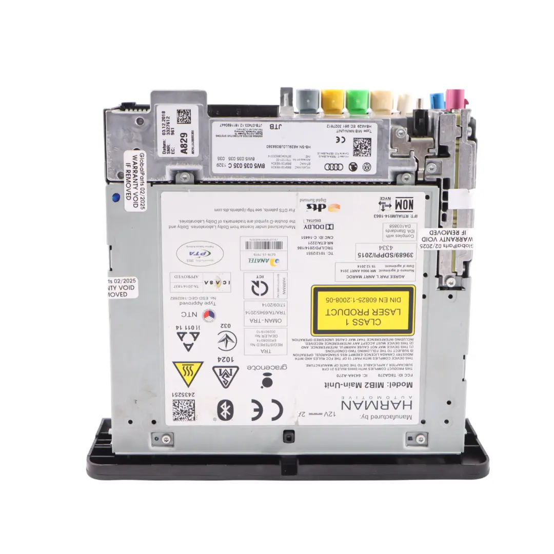 Audi A5 F5 Sat Navi MMI Radio Lector Tarjetas SD Unidad Principal - SKU 8W5035035C - Número de pieza 8W5035035C