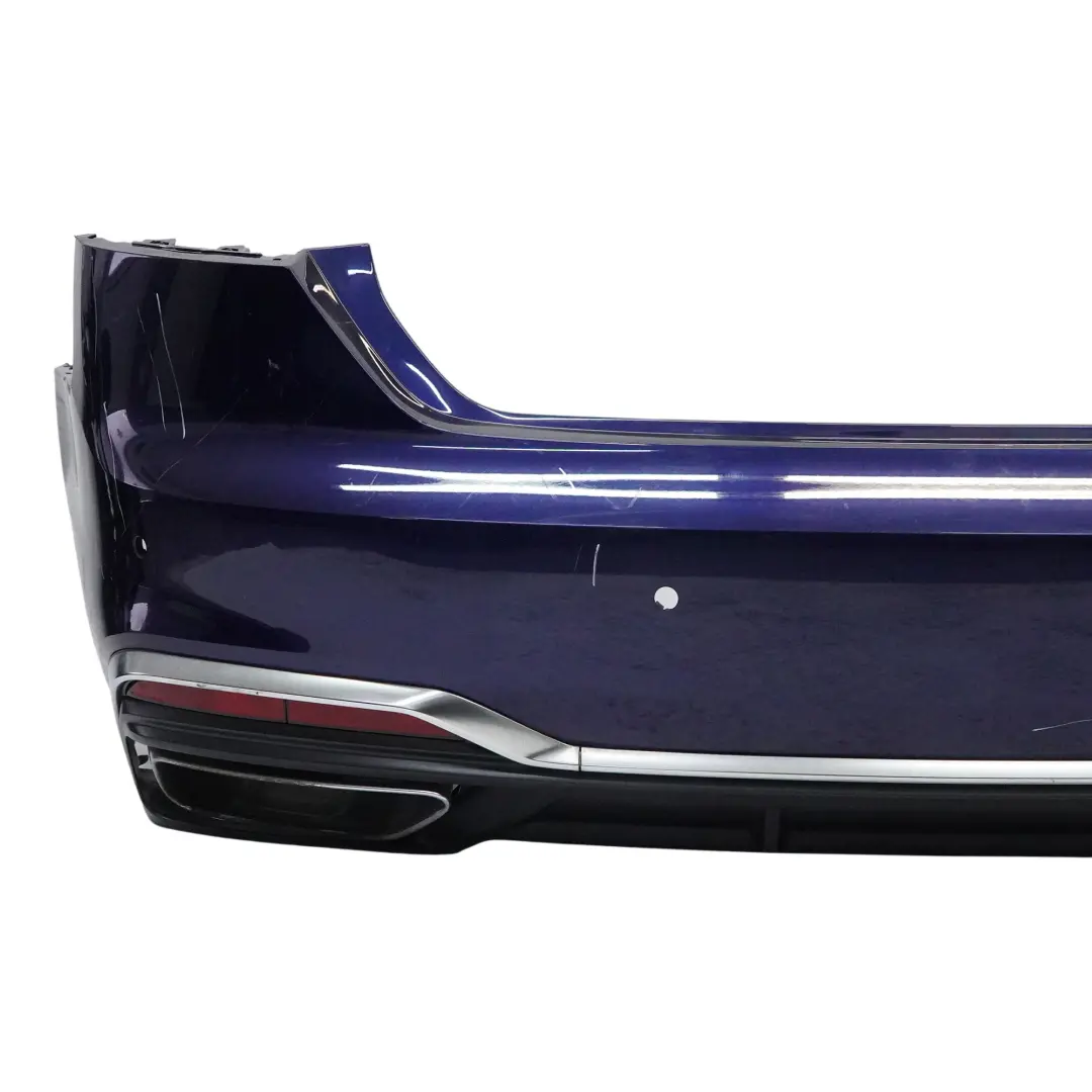 Audi A5 F5 Rear Bumper S-Line Trim Panel Covering Navarra Blue Metallic - H5X - SKU 8W6807067AF-NAB - Part number 8W6807067AF