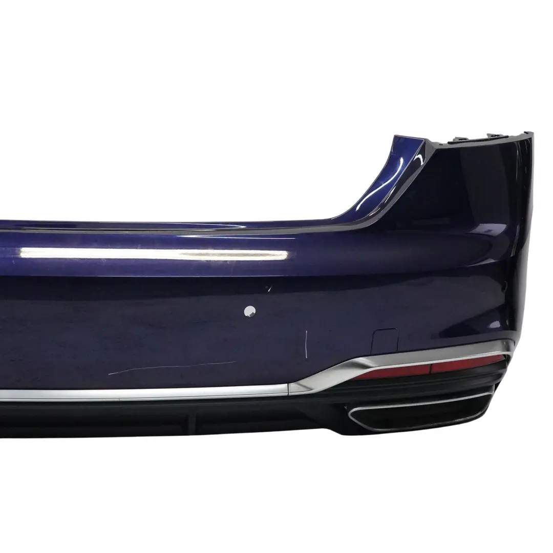 Bumper S-Line Trim Panel Covering Navarra Blue Metallic - X5H to Audi A5 F5 Rear with Part number 8W6807067AF Audi A5 F5 Rear Bumper S-Line Trim Panel Covering Navarra Blue Metallic - X5H - SKU 8W6807067AF-NAB - Part number 8W6807067AF