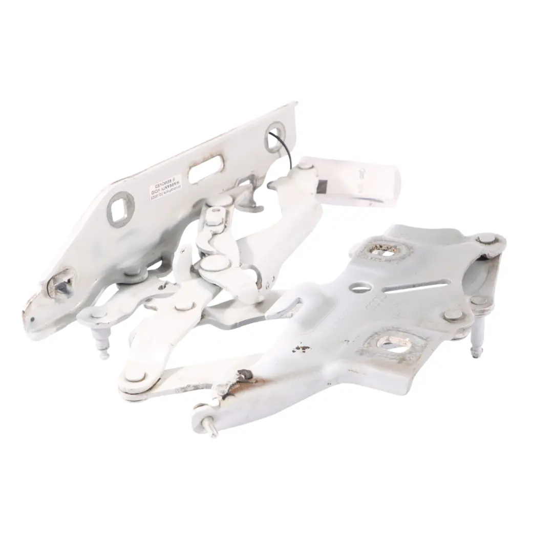 Hood Bonnet Hinge Left N/S Glacier White Pearl - S9R 8W6823301E to Audi A5 F5 with Part number 8W6823301E-MGW Audi A5 F5 Hood Bonnet Hinge Left N/S Glacier White Pearl - S9R 8W6823301E - SKU 8W6823301E-MGW - Part number 8W6823301E-MGW