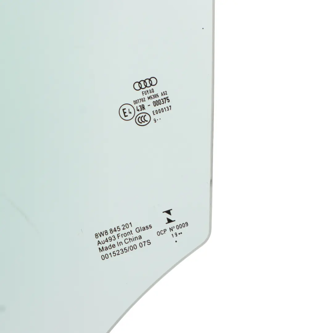 Audi A5 F5 Front Door Window Glass Glazing Left N/S AS2 - SKU 8W8845201 - Part number 8W8845201