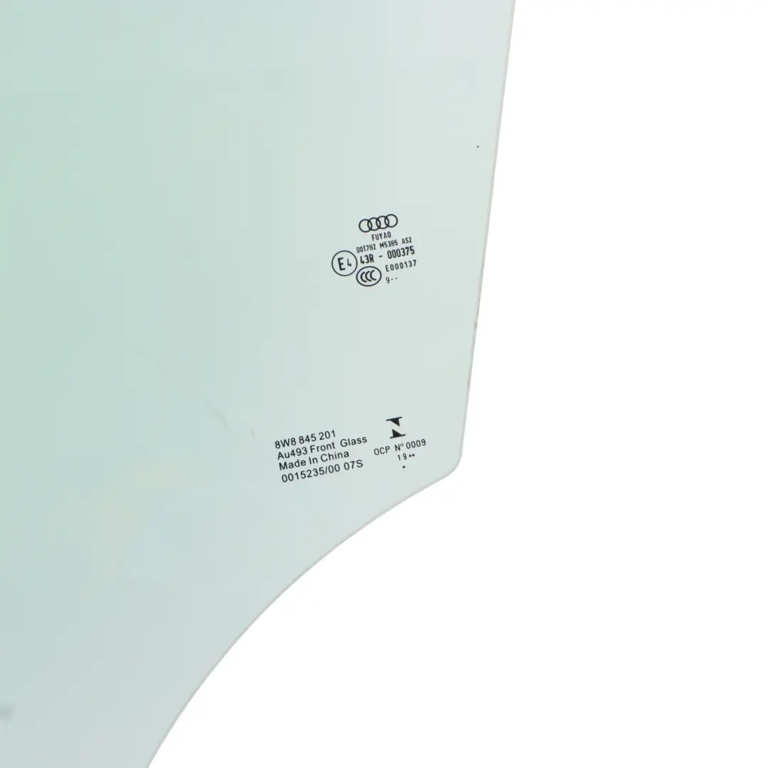 Audi A5 F5 Front Door Window Glass Glazing Left N/S AS2 - SKU 8W8845201 - Part number 8W8845201