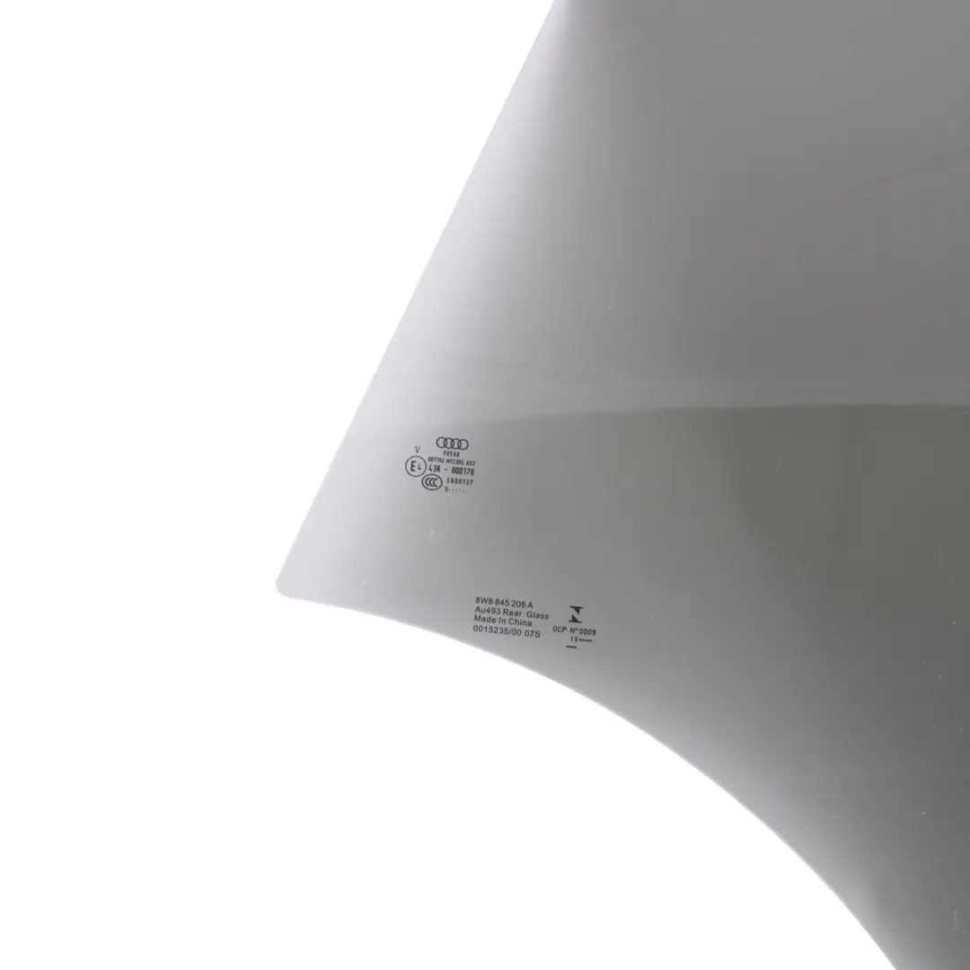 Audi A5 F5 Vitre Latérale De Porte Arrière Droite AS3 - SKU 8W8845206A - Numéro de pièce 8W8845206A
