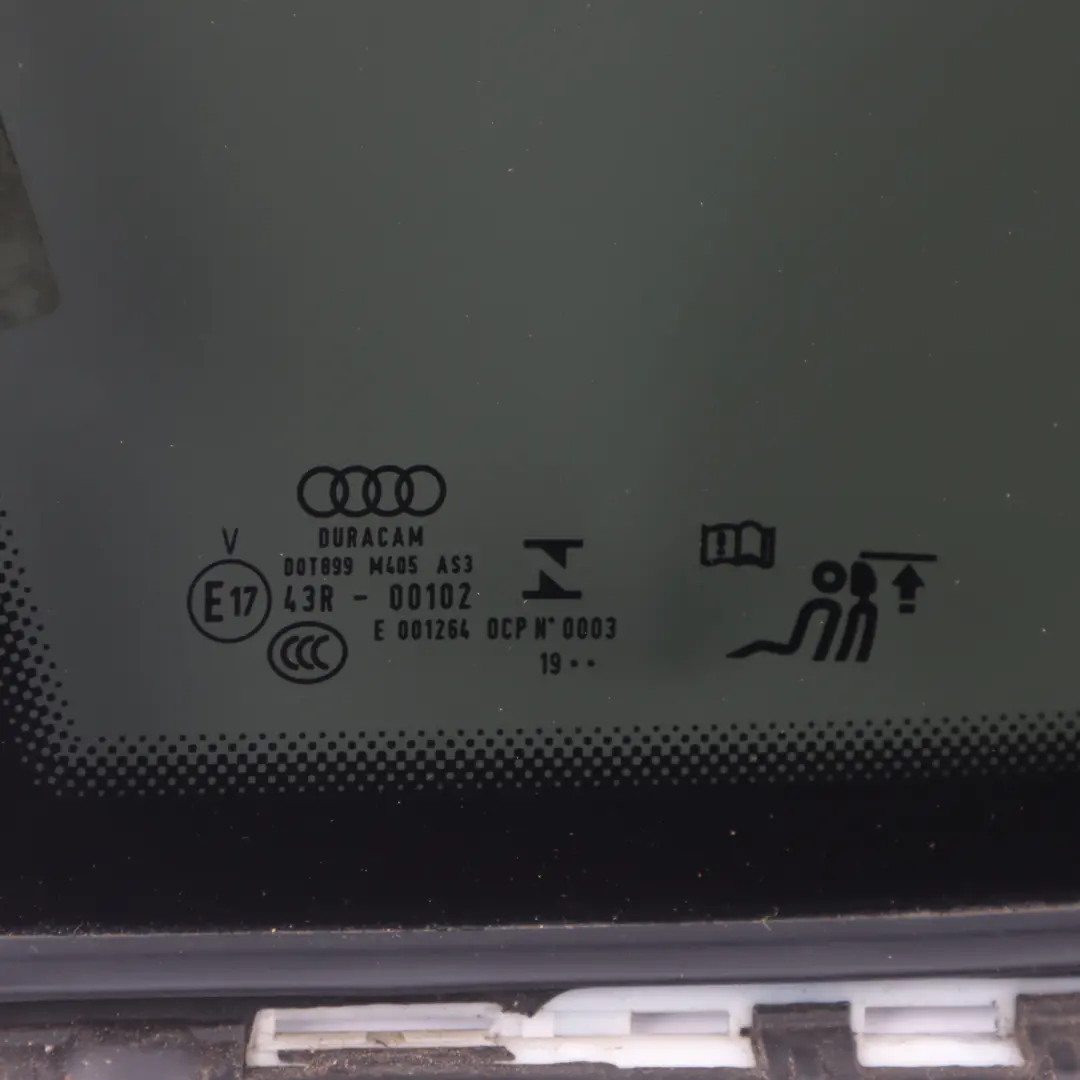 Audi A5 F5 Rear Window Glass Quarter Glass Glazing AS3 Left N/S - SKU 8W8845297G-1 - Part number 8W8845297G