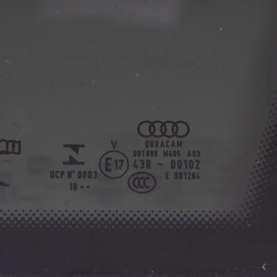 Audi A5 F5 Window Glass Quarter Glass Glazing AS3 Rear Right O/S - SKU 8W8845298G - Part number 8W8845298G