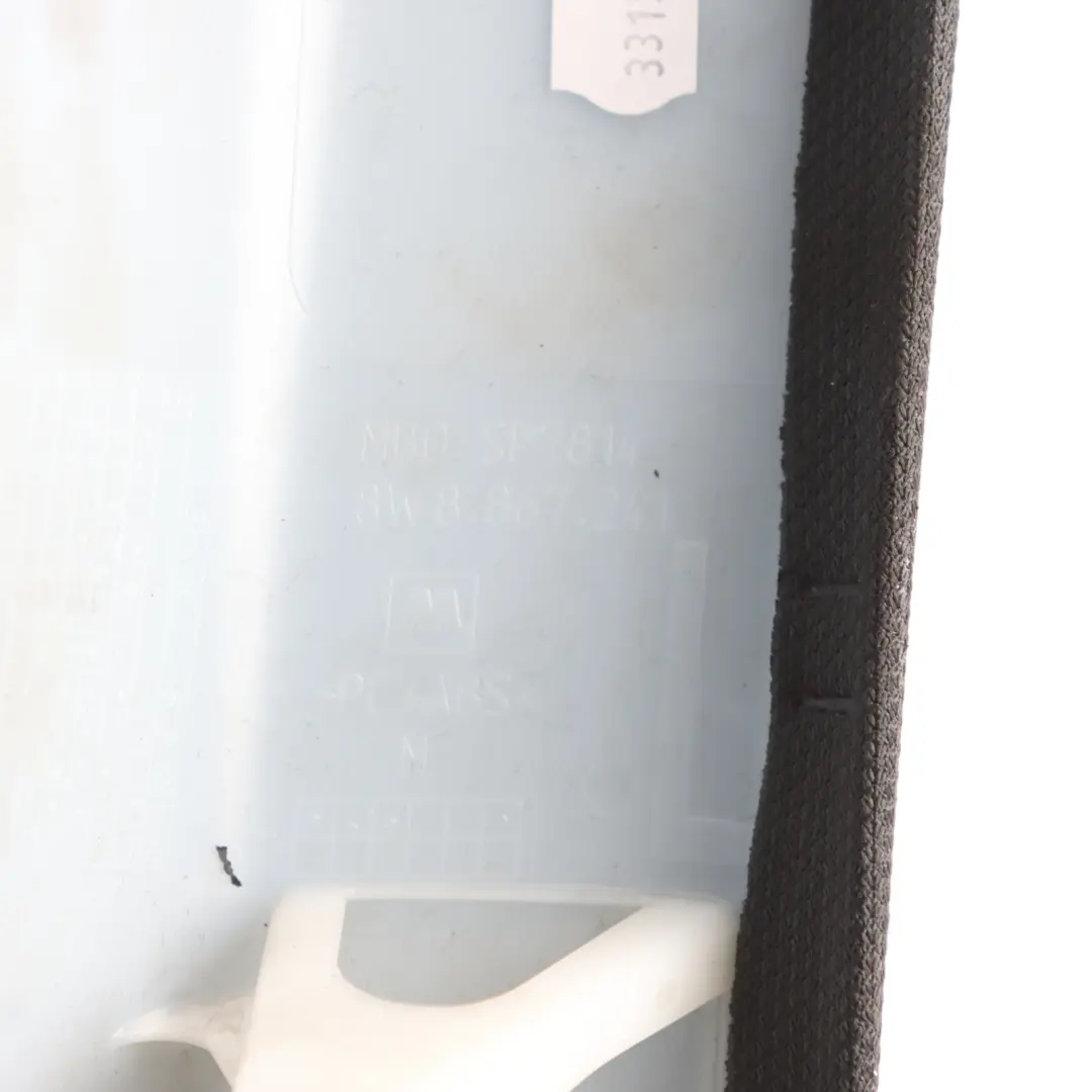 Audi A5 F5 Sportback C Pillar Trim Cover Panel Cloth Black Left N/S - SKU 8W8867241 - Part number 8W8867241