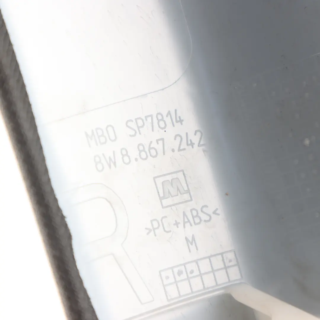 Sportback C Pillar Trim Cover Panel Trim Black Right O/S to Audi A5 F5 with Part number 8W8867242 Audi A5 F5 Sportback C Pillar Trim Cover Panel Trim Black Right O/S - SKU 8W8867242 - Part number 8W8867242