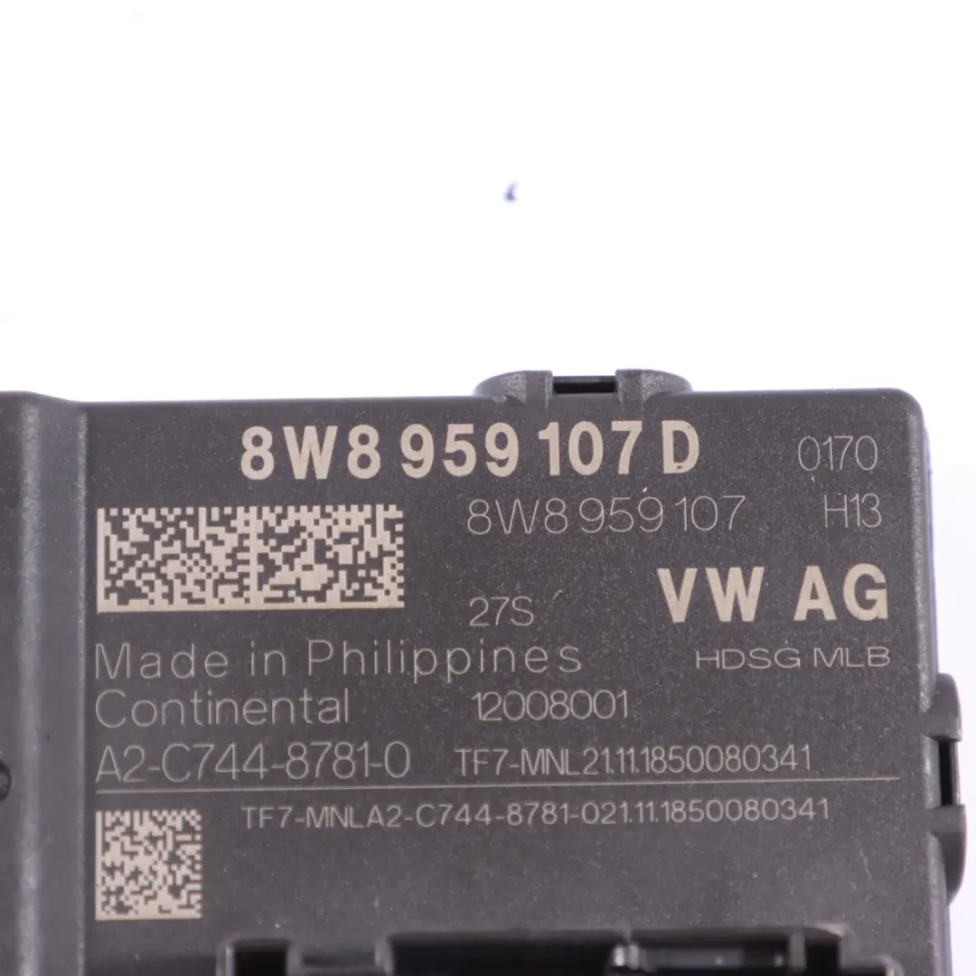 Audi A5 F5 Rear Hatch Tailgate Boot Lid Control Module Unit ECU - SKU 8W8959107D - Part number 8W8959107D