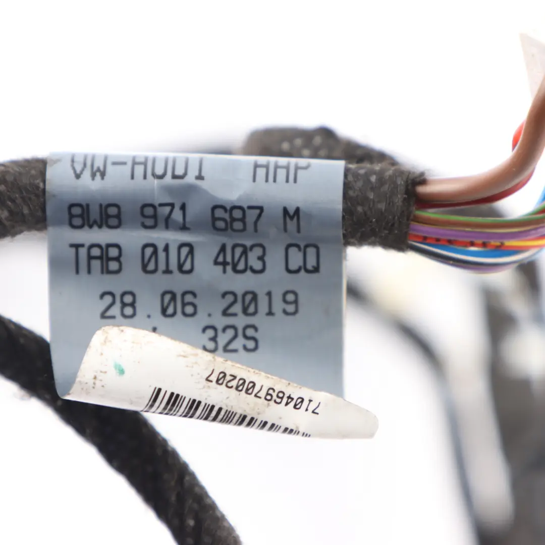 Audi A5 F5 Sportback Door Wiring Harness Loom Rear Left N/S - SKU 8W8971687M - Part number 8W8971687M