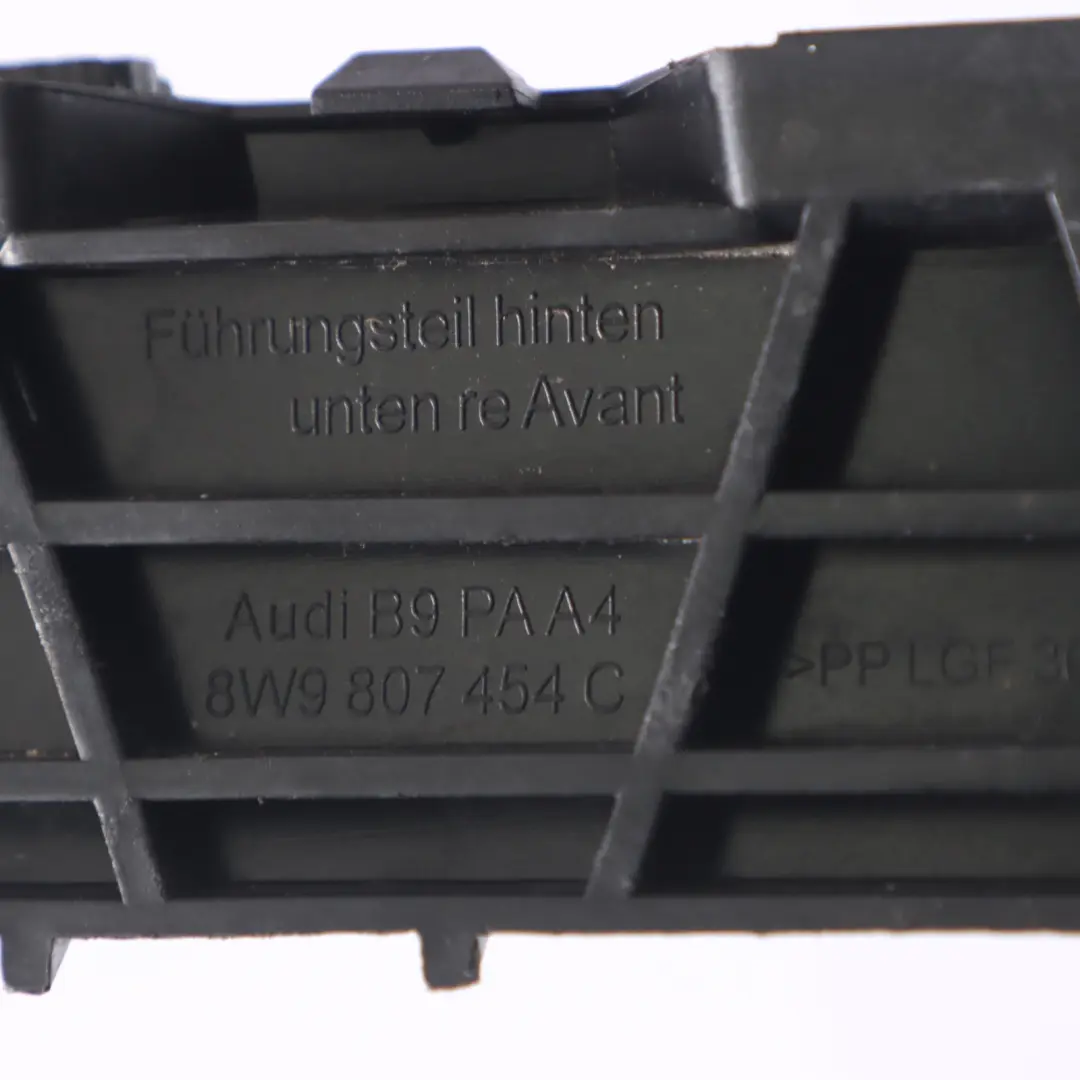 Bumper Mount Bracket Support Right O/S Guide to Audi A4 B9 Avant Rear with Part number 8W9807454C Audi A4 B9 Avant Rear Bumper Mount Bracket Support Right O/S Guide - SKU 8W9807454C - Part number 8W9807454C