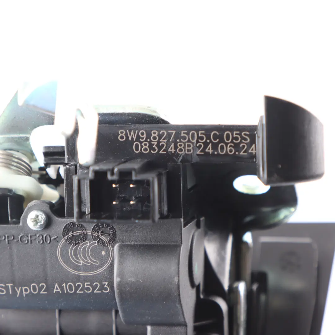 Audi S3 8Y Trunk Lid Lock Tailgate Boot Latch Catch Mechanism Rear - SKU 8W9827505C - Part number 8W9827505C