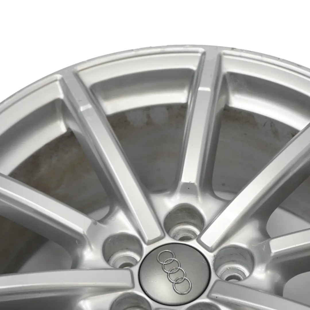 Audi A1 8X Silver Alloy Wheel Rim 17" 7.5J ET:36 10-Spoke - SKU 8X0601025BM-1 - Part number 8X0601025BM