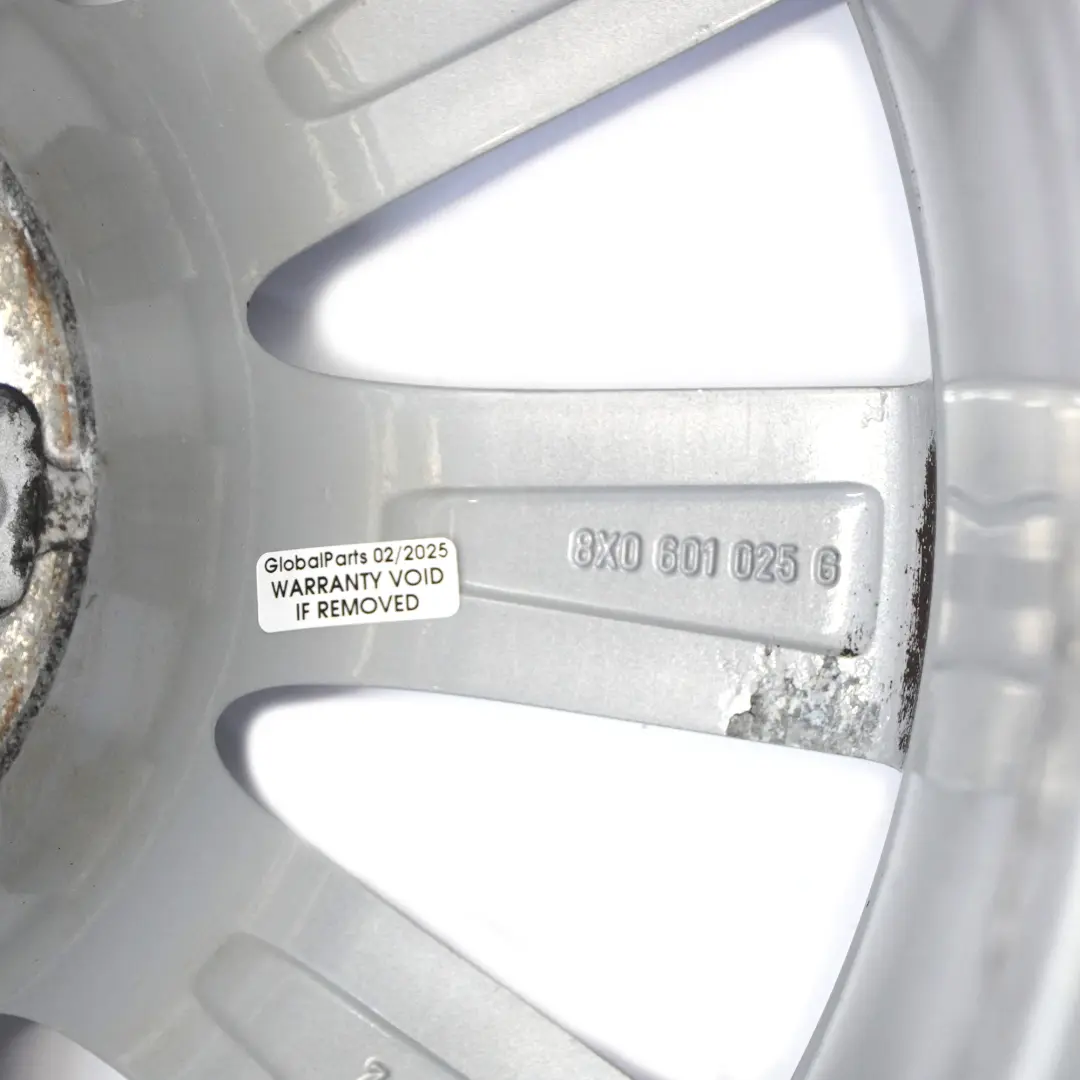 Audi A1 8X Cerchio In Lega Argento 16" 7J ET34 A 10 Razze - SKU 8X0601025G-2 - Numero di parte 8X0601025G