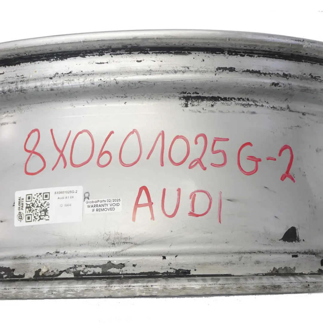 Audi A1 8X Cerchio In Lega Argento 16" 7J ET34 A 10 Razze - SKU 8X0601025G-2 - Numero di parte 8X0601025G