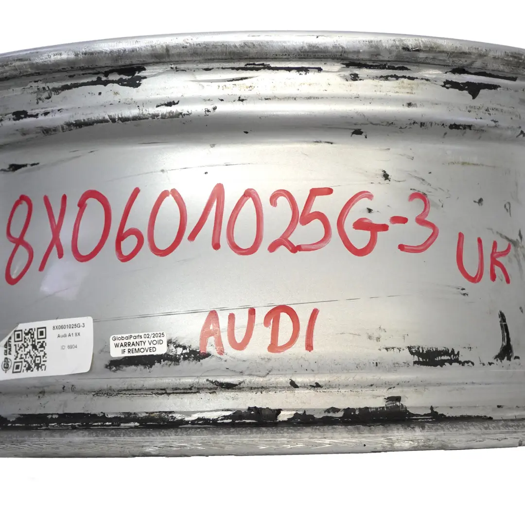 Audi A1 8X Silver Alloy Wheel Rim 16" 7J ET34 10-Spoke - SKU 8X0601025G-3 - Part number 8X0601025G