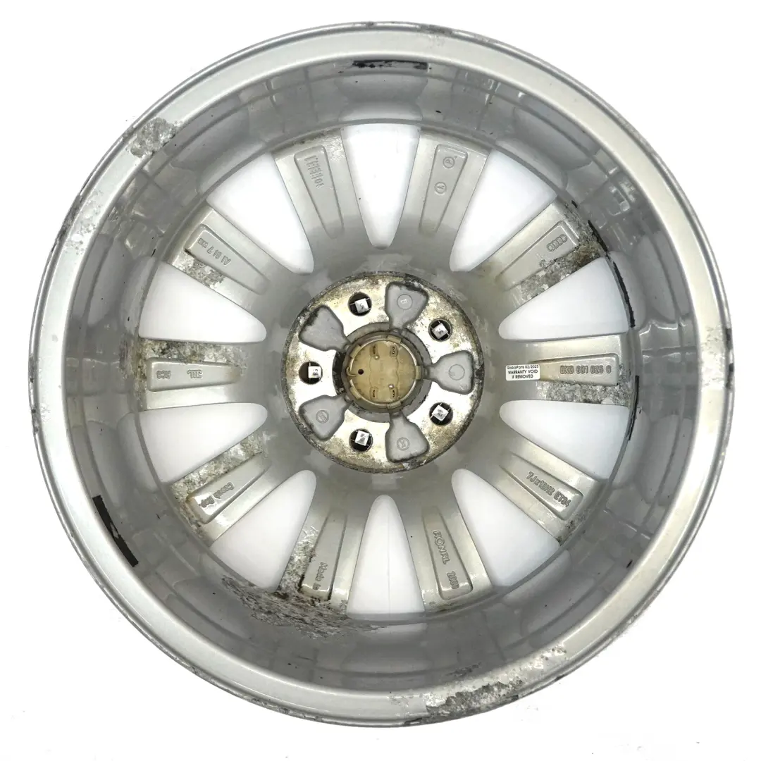 Audi A1 8X Silver Alloy Wheel Rim 16" 7J ET34 10-Spoke - SKU 8X0601025G-3 - Part number 8X0601025G