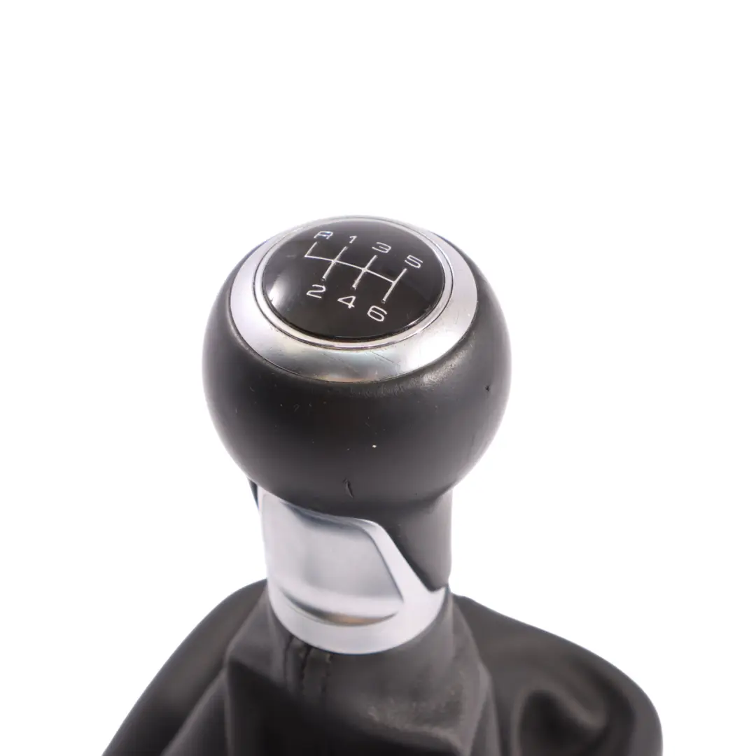 Audi A1 8X Schalt Getriebe Wähl Hebel Knopf Leder Schwarz - SKU 8X0863278A - Teilenummer 8X0863278A