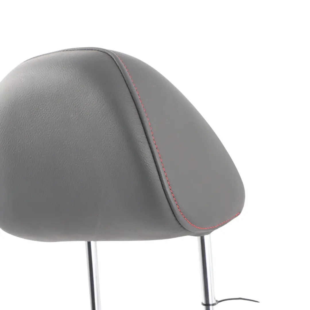 Audi A1 8X Seat Headrest Front Left Right N/O/S Black Leather Red Stitching - SKU 8X0881901A - Part number 8X0881901A
