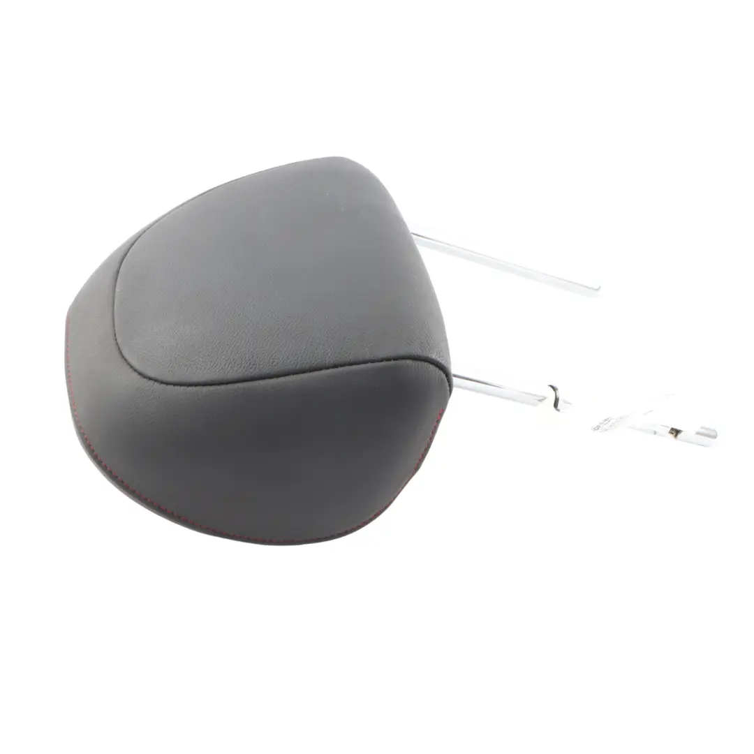 Audi A1 8X Seat Headrest Front Left Right N/O/S Black Leather Red Stitching - SKU 8X0881901A - Part number 8X0881901A