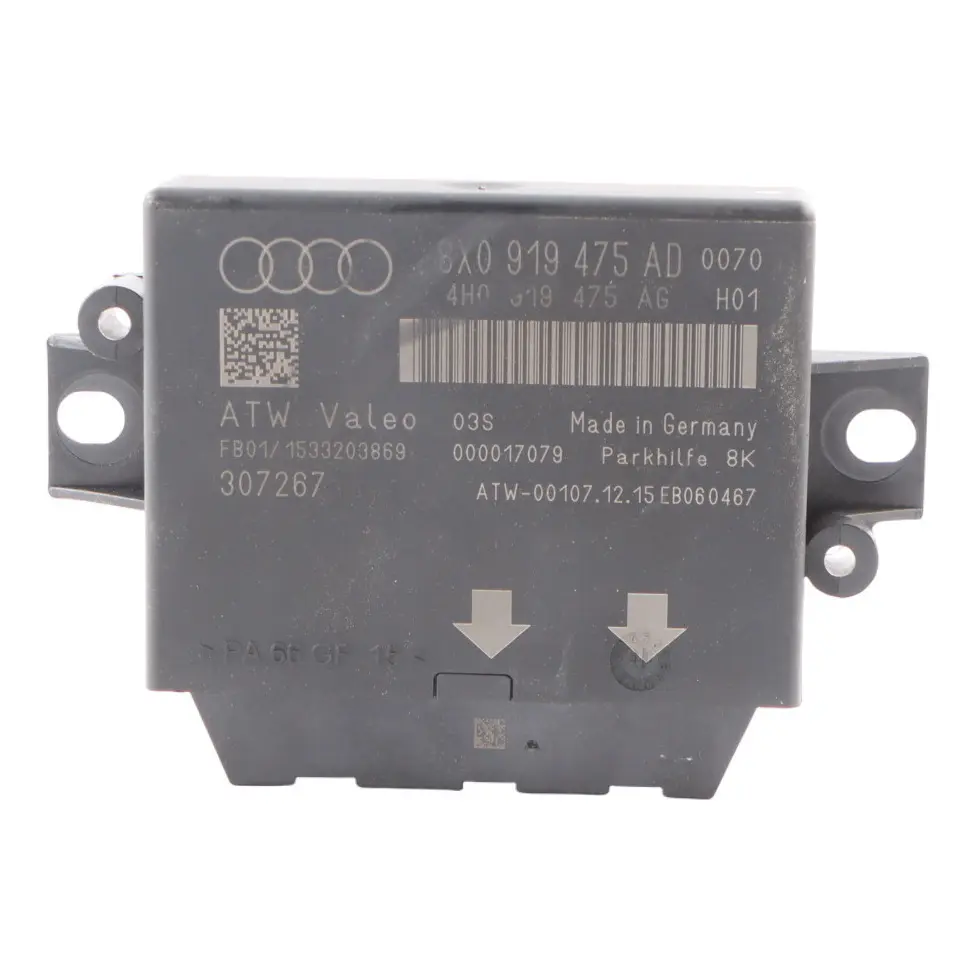 Parking Assistant Control Unit Module to Audi Q3 8U with Part number 8X0919475AD Audi Q3 8U Parking Assistant Control Unit Module - SKU 8X0919475AD - Part number 8X0919475AD