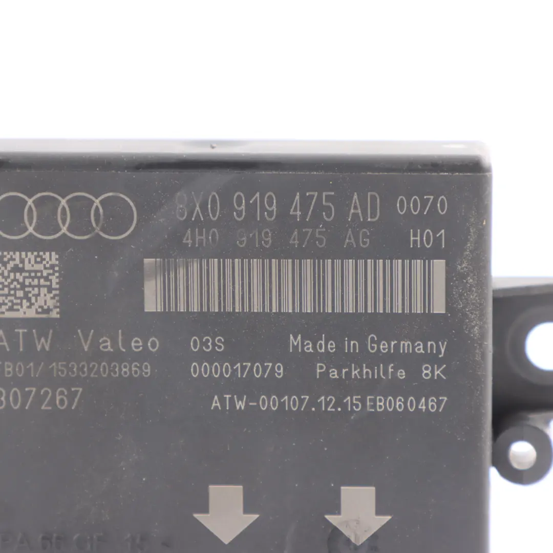 Audi Q3 8U Parking Assistant Control Unit Module - SKU 8X0919475AD - Part number 8X0919475AD