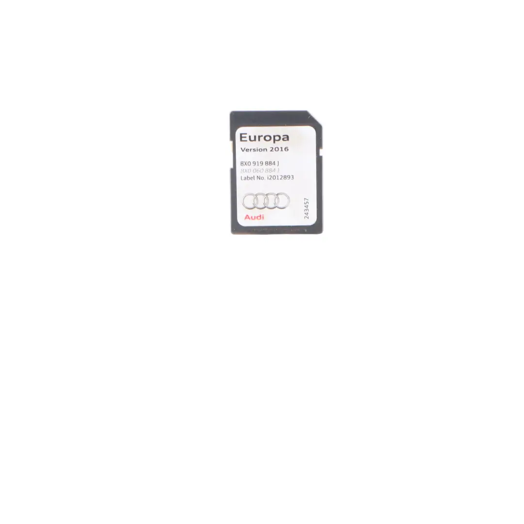 Audi Universal SD Card Map Pilot Navigation Europe 2016 - SKU 8X0919884J - Part number 8X0919884J