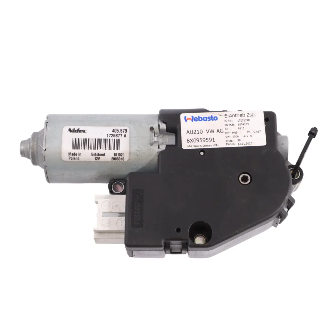 Hydraulic Unit Roof Sunroof Motor Pump Top to Audi A1 8X with Part number 8X0959591 Audi A1 8X Hydraulic Unit Roof Sunroof Motor Pump Top - SKU 8X0959591 - Part number 8X0959591