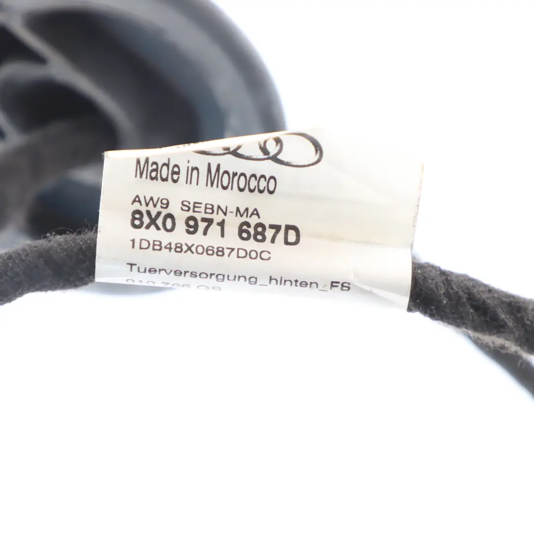 Audi A1 8X Rear Door Harness Left Right N/O/S Wiring Loom Cable 8X0971687C - SKU 8X0971687D - Part number 8X0971687D